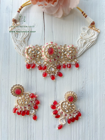 With Love in Ruby Necklace Sets THE KUNDAN SHOP 