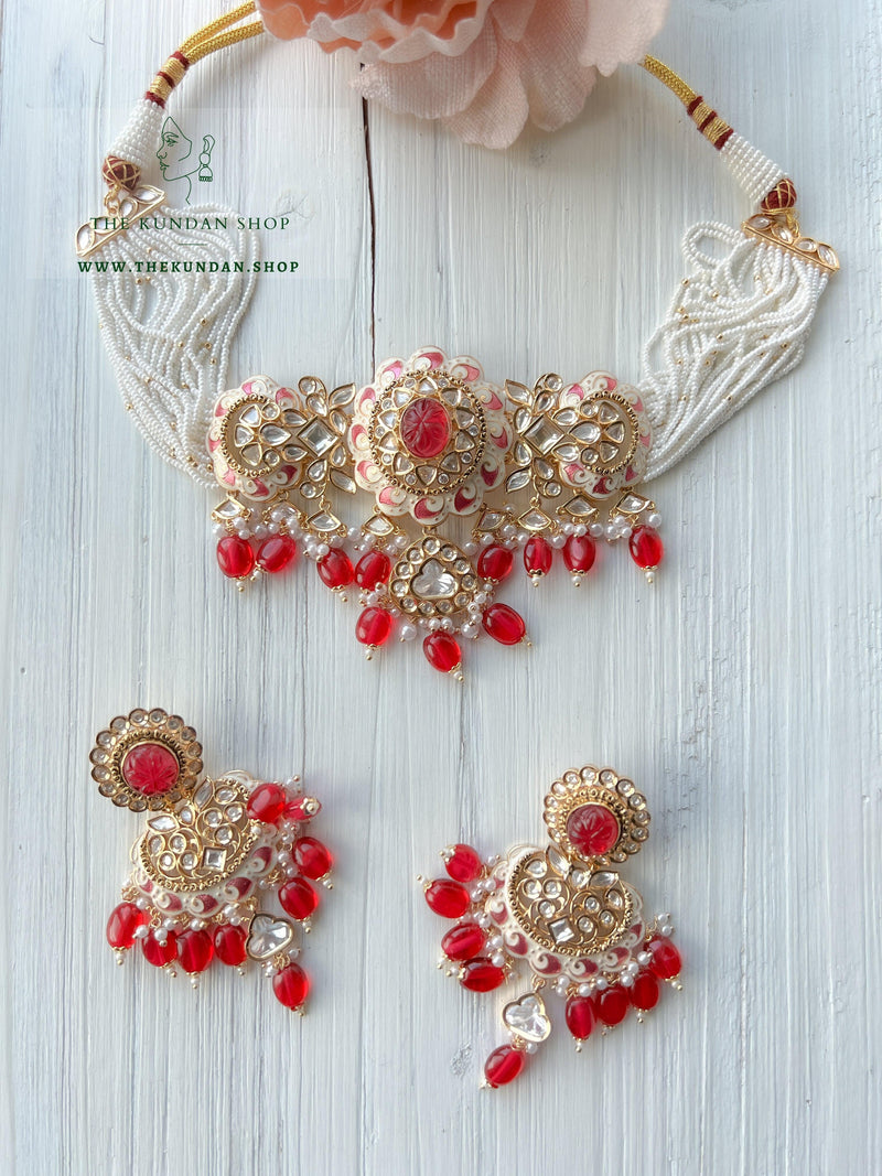 With Love in Ruby Necklace Sets THE KUNDAN SHOP 
