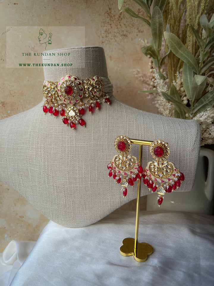 With Love in Ruby Necklace Sets THE KUNDAN SHOP 