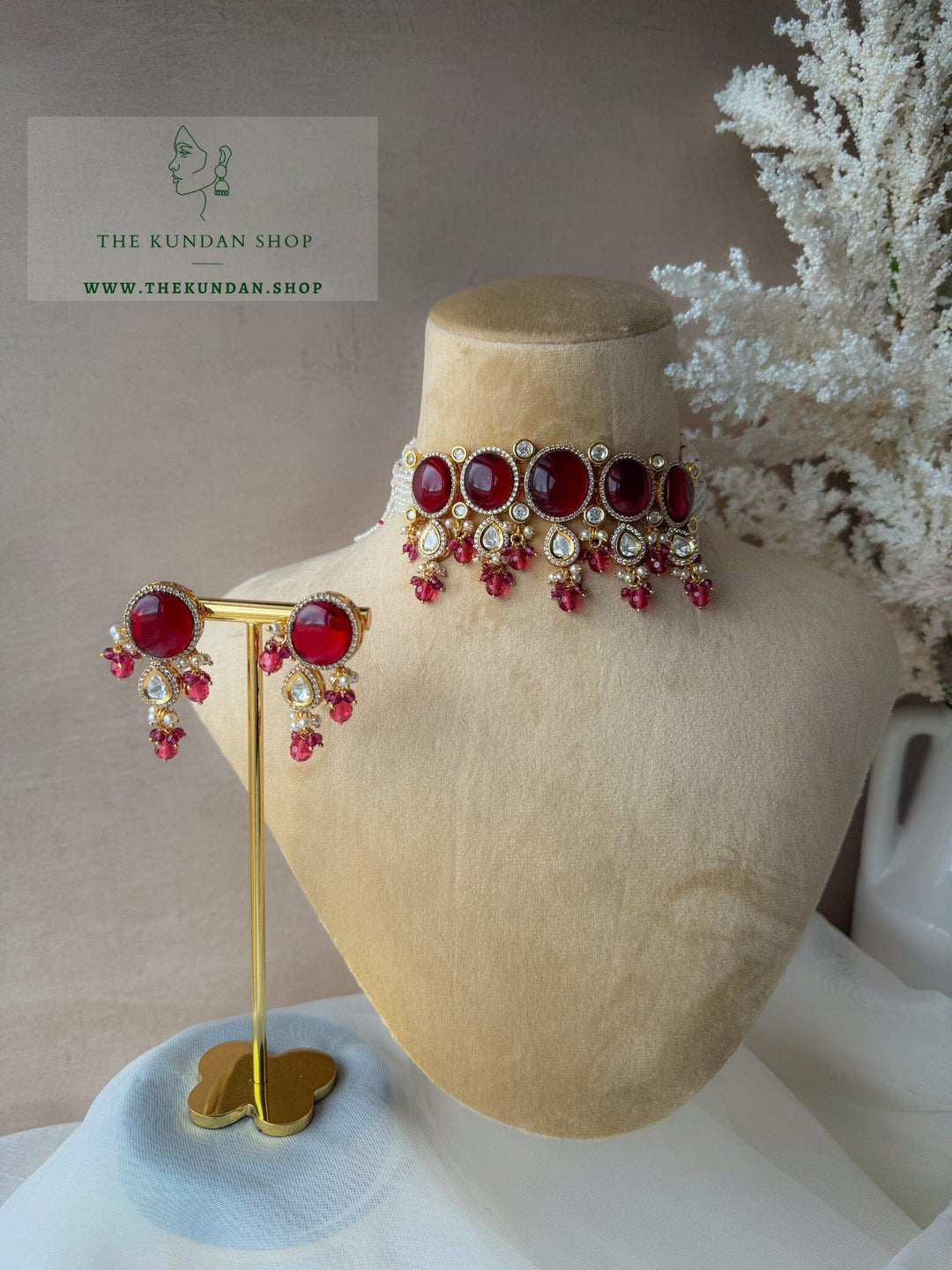 Starry Night in Ruby Necklace Sets THE KUNDAN SHOP 