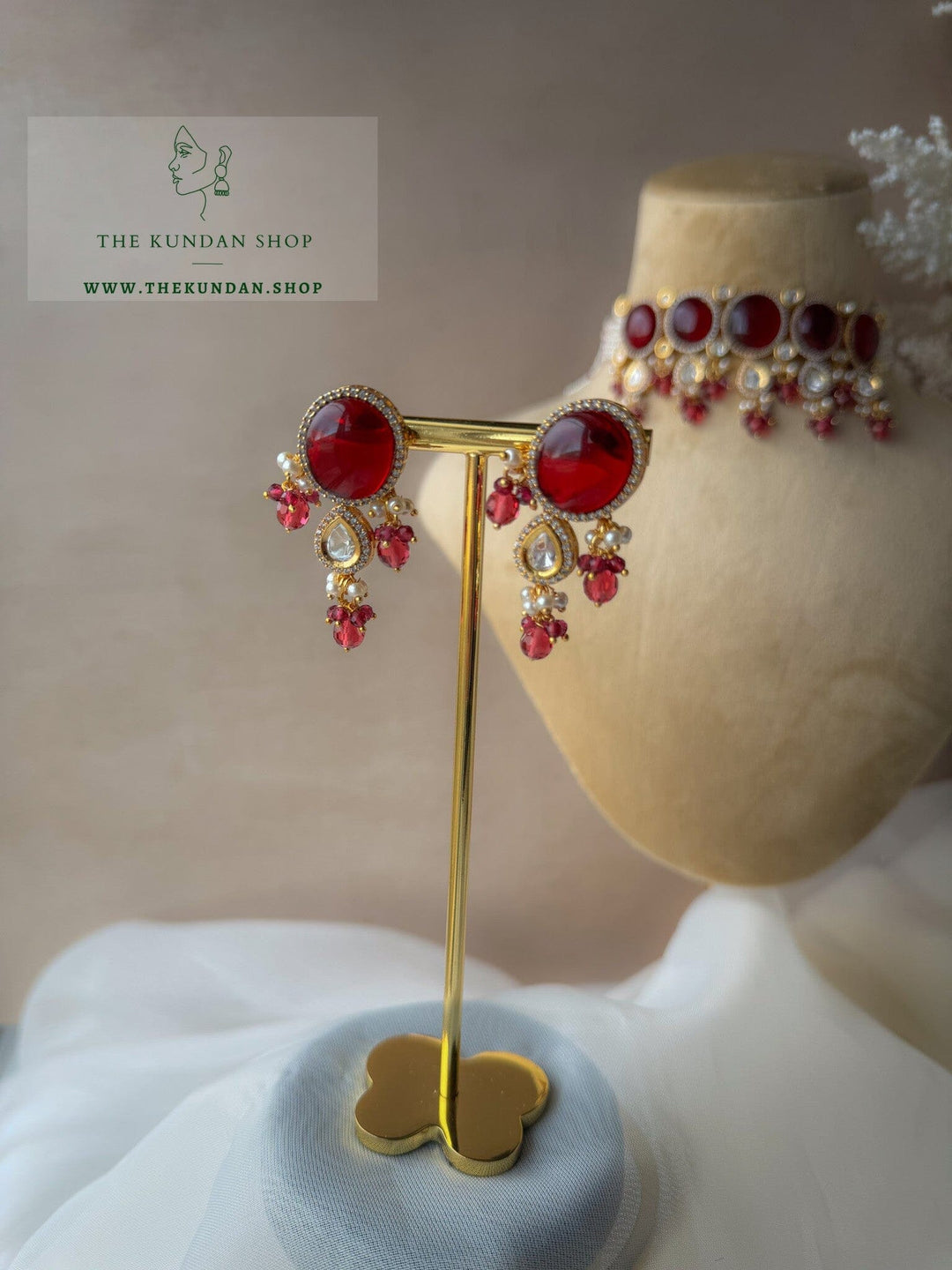 Starry Night in Ruby Necklace Sets THE KUNDAN SHOP 