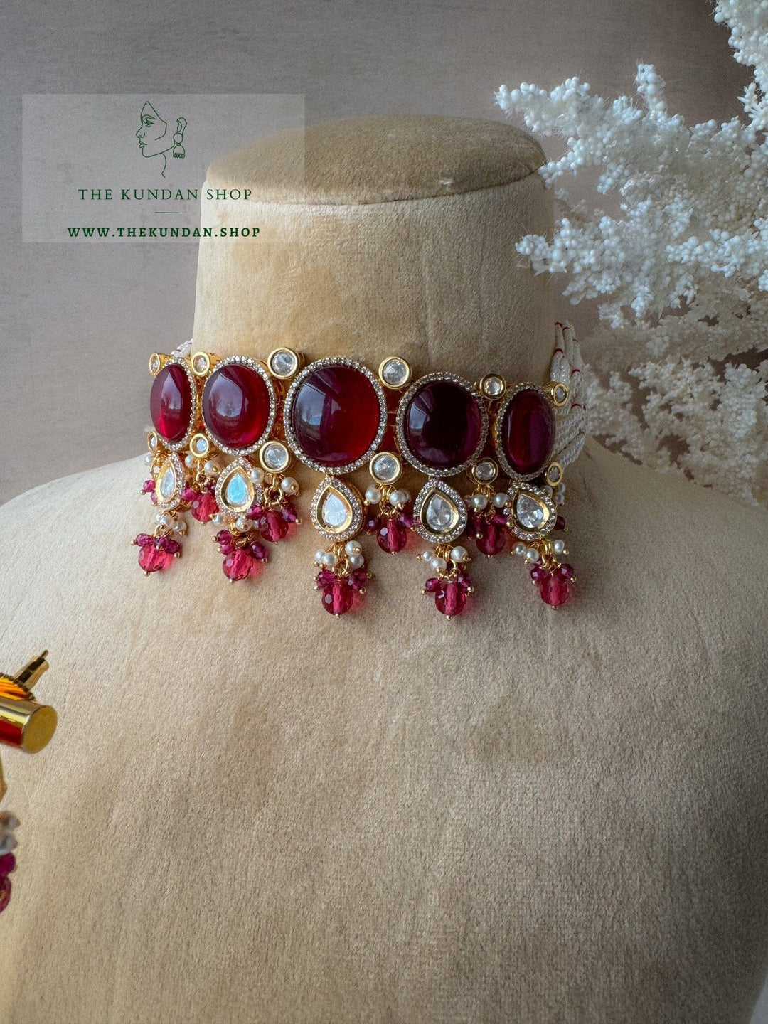 Starry Night in Ruby Necklace Sets THE KUNDAN SHOP 