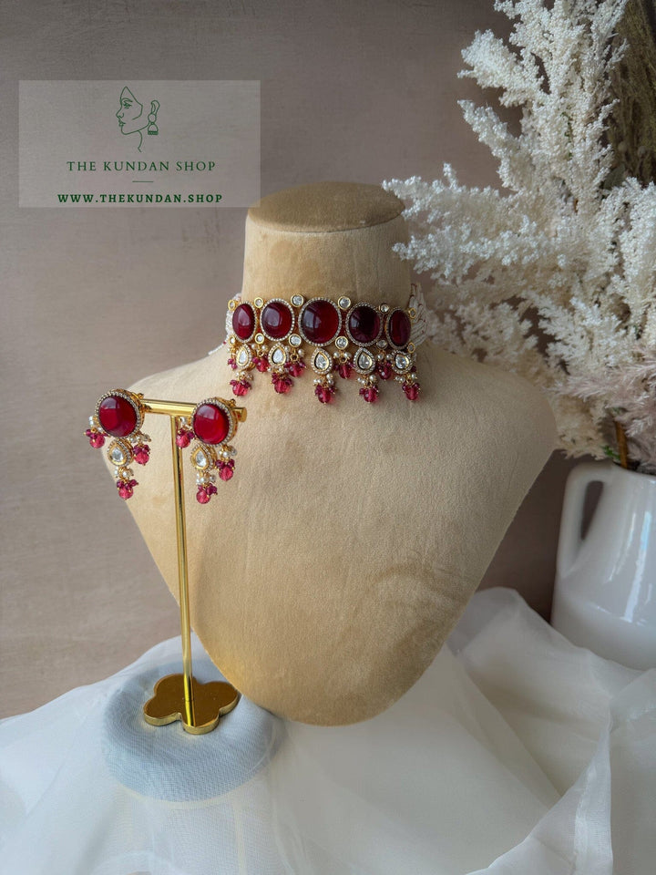 Starry Night in Ruby Necklace Sets THE KUNDAN SHOP 