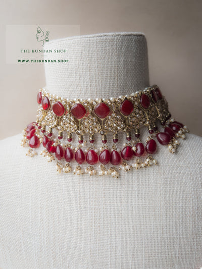 Fall Apart in Ruby Necklace Sets THE KUNDAN SHOP 