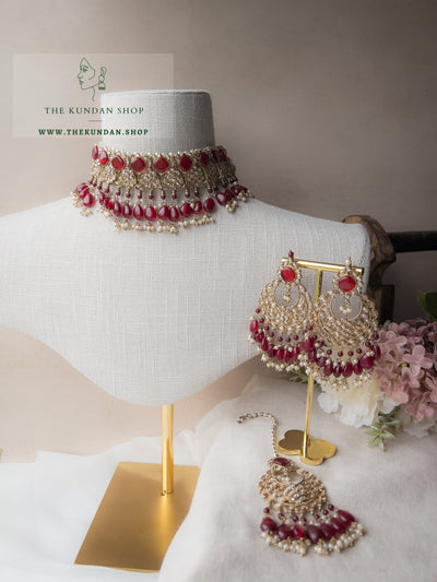 Fall Apart in Ruby Necklace Sets THE KUNDAN SHOP 
