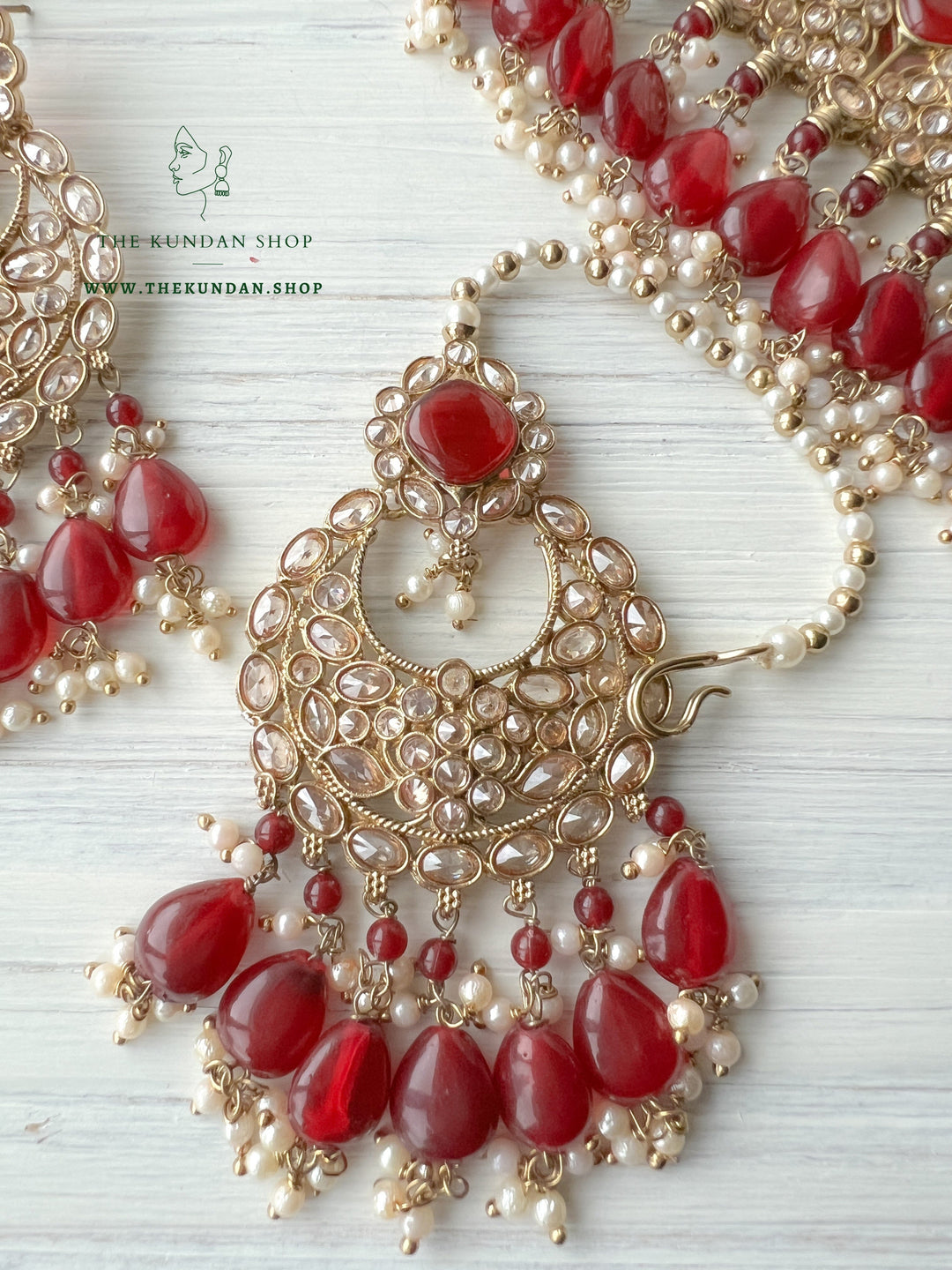 Fall Apart in Ruby Necklace Sets THE KUNDAN SHOP 