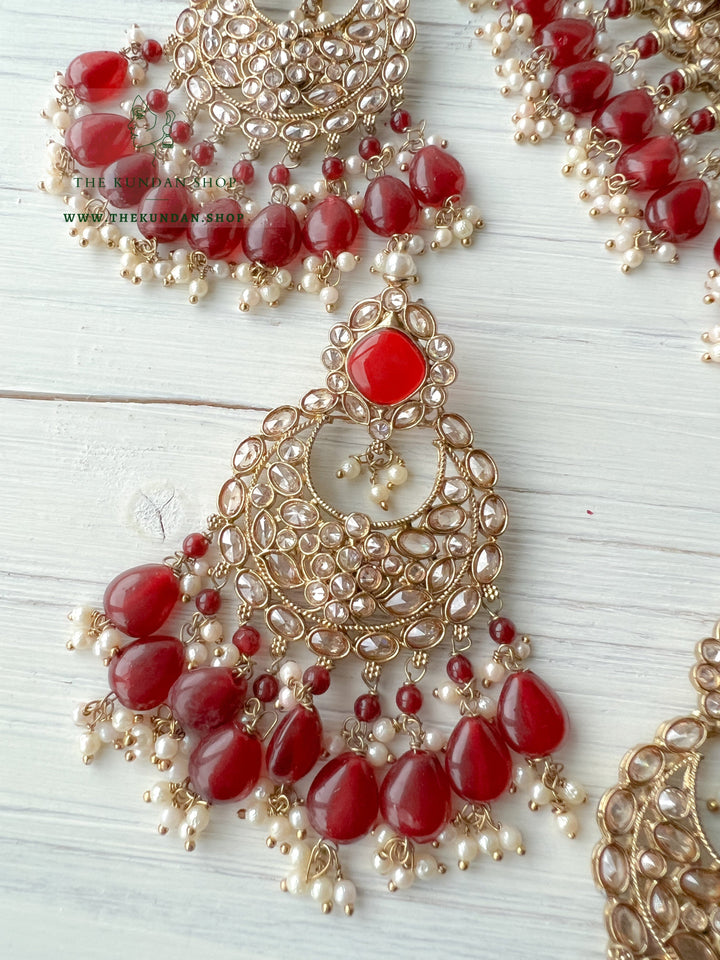 Fall Apart in Ruby Necklace Sets THE KUNDAN SHOP 