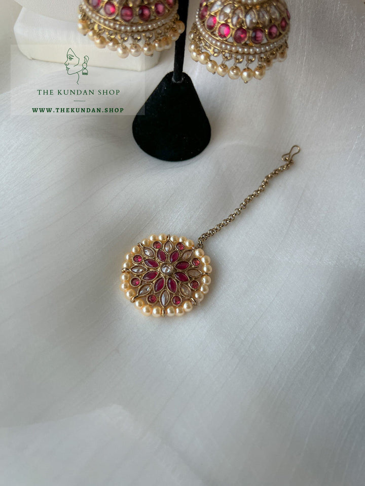 Blushing Polki in Ruby Necklace Sets THE KUNDAN SHOP 