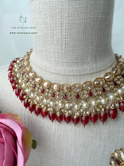 Envy Polki in Ruby Necklace Sets THE KUNDAN SHOP 