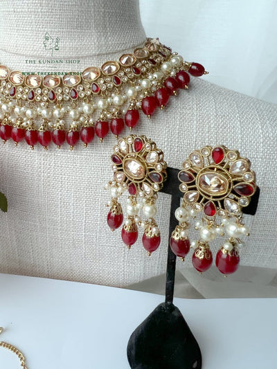 Envy Polki in Ruby Necklace Sets THE KUNDAN SHOP 