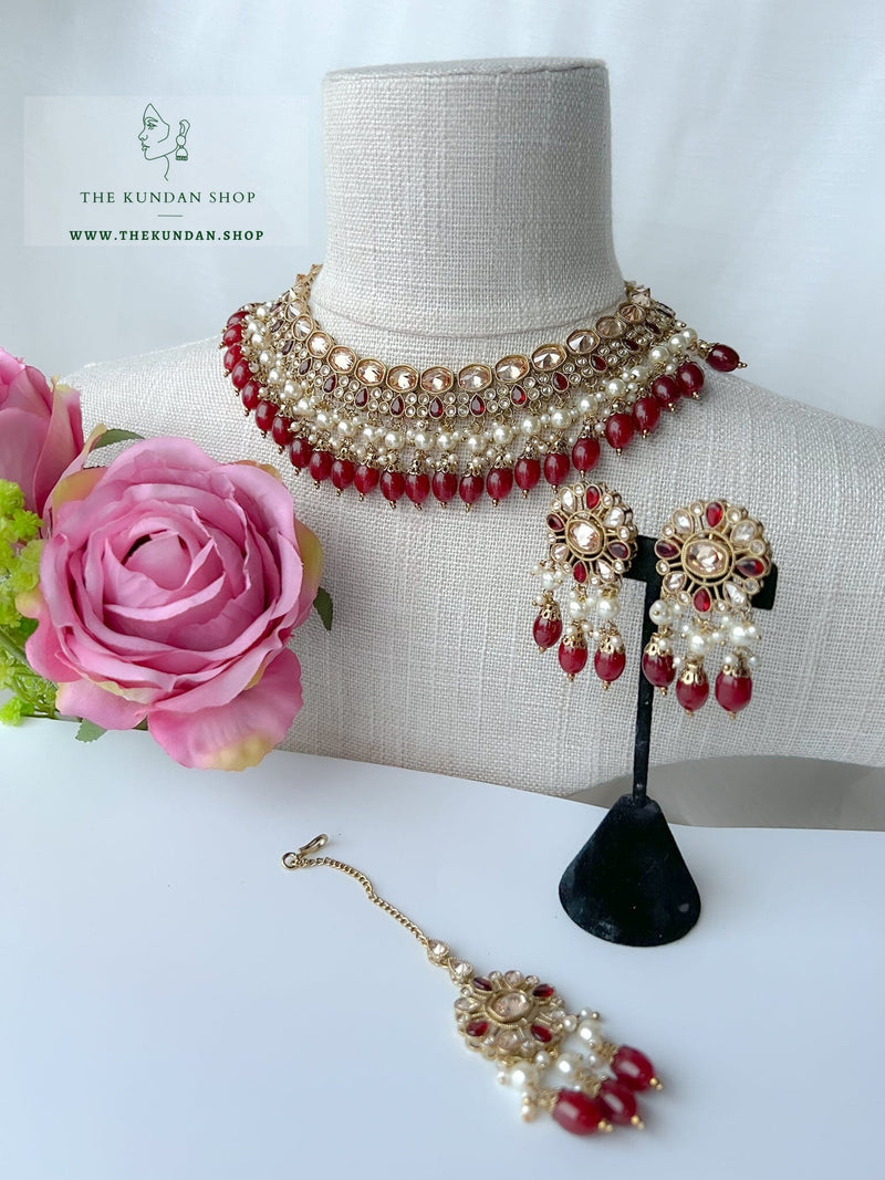 Envy Polki in Ruby Necklace Sets THE KUNDAN SHOP 