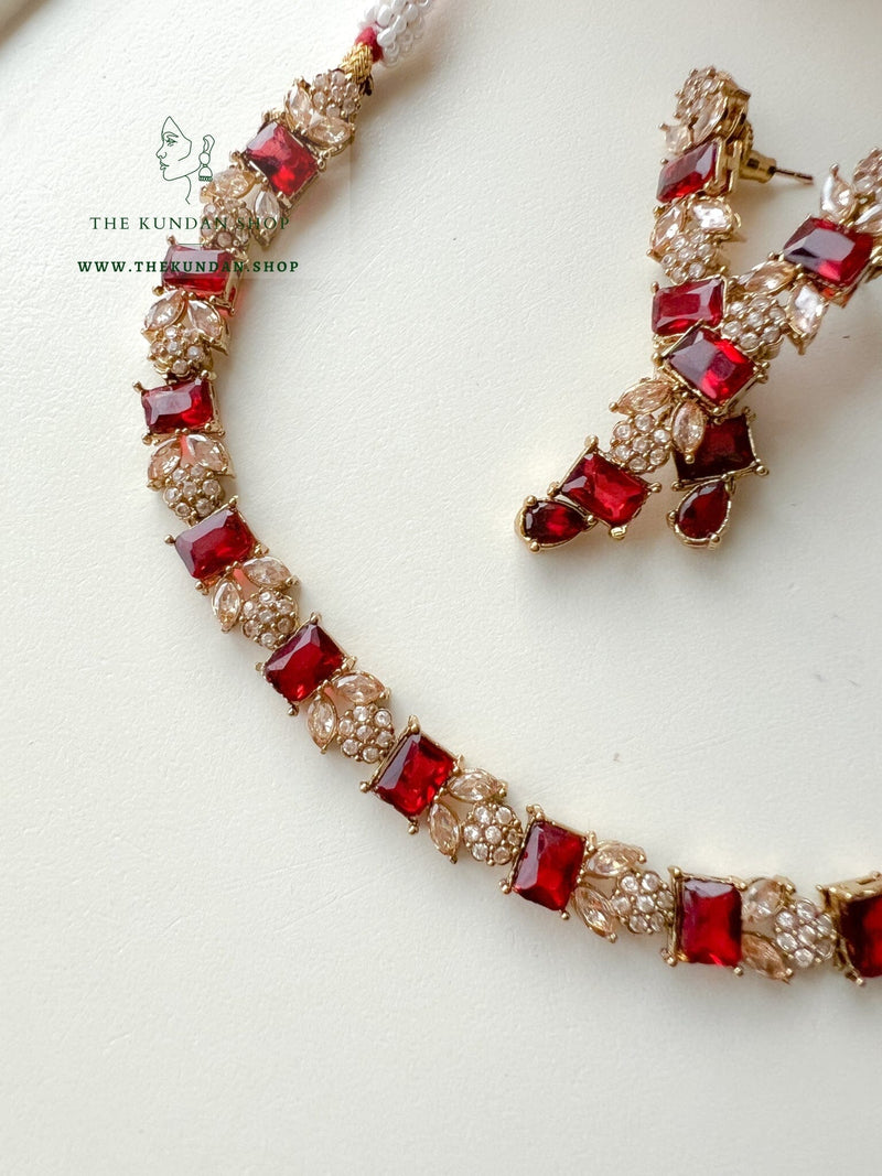 Interest Champagne in Ruby Necklace Sets THE KUNDAN SHOP 