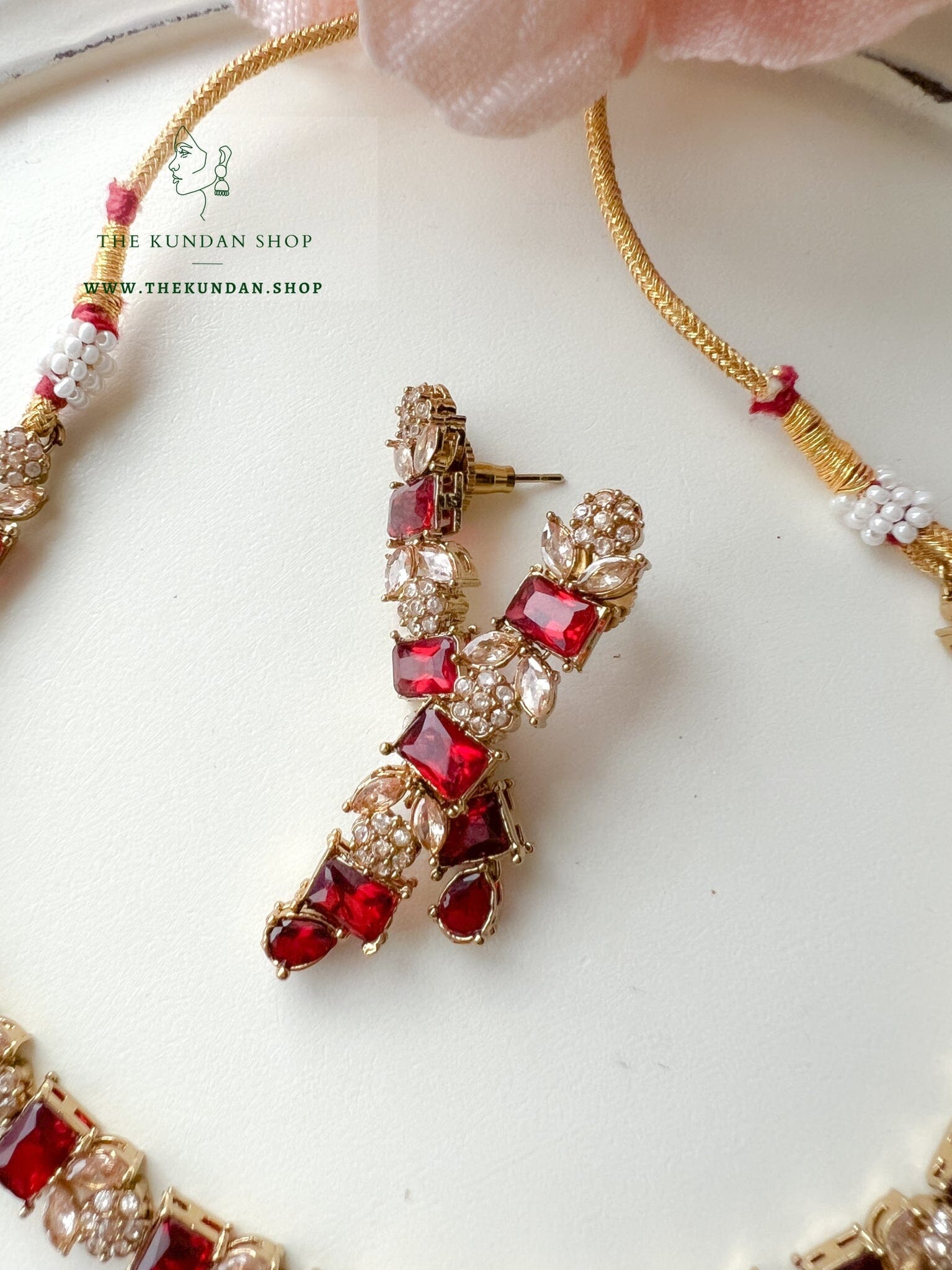 Interest Champagne in Ruby Necklace Sets THE KUNDAN SHOP 