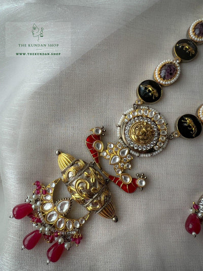 Sabya Ruby Moorni Pendant Necklace Sets THE KUNDAN SHOP 