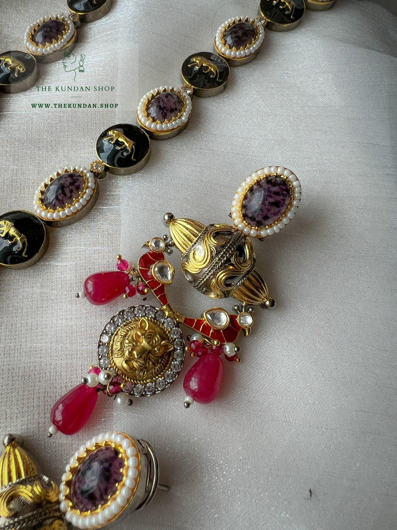 Sabya Ruby Moorni Pendant Necklace Sets THE KUNDAN SHOP 