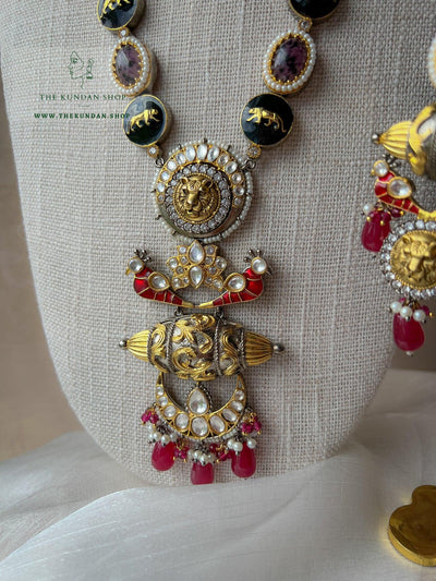 Sabya Ruby Moorni Pendant Necklace Sets THE KUNDAN SHOP 