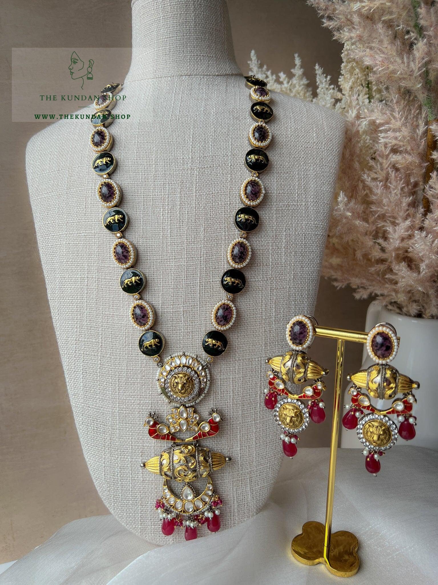 Sabya Ruby Moorni Pendant Necklace Sets THE KUNDAN SHOP 