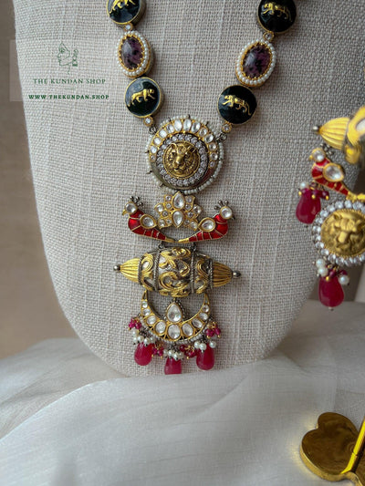 Sabya Ruby Moorni Pendant Necklace Sets THE KUNDAN SHOP 