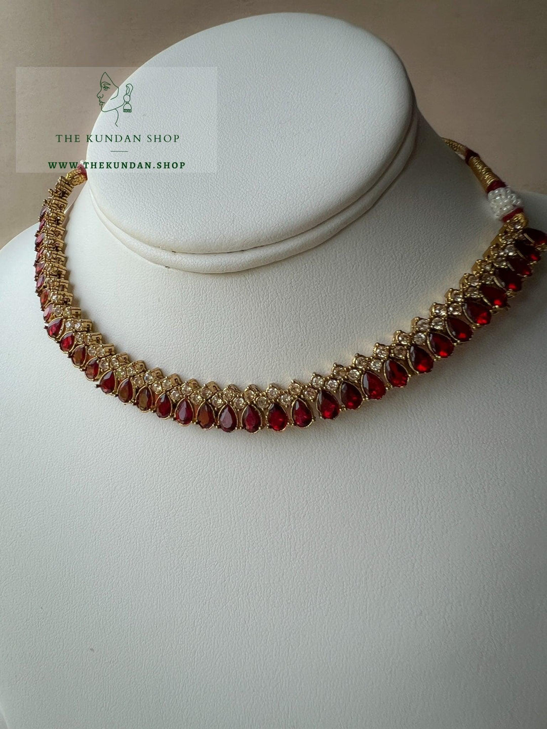 Nominal Polki in Ruby Necklace Sets THE KUNDAN SHOP 