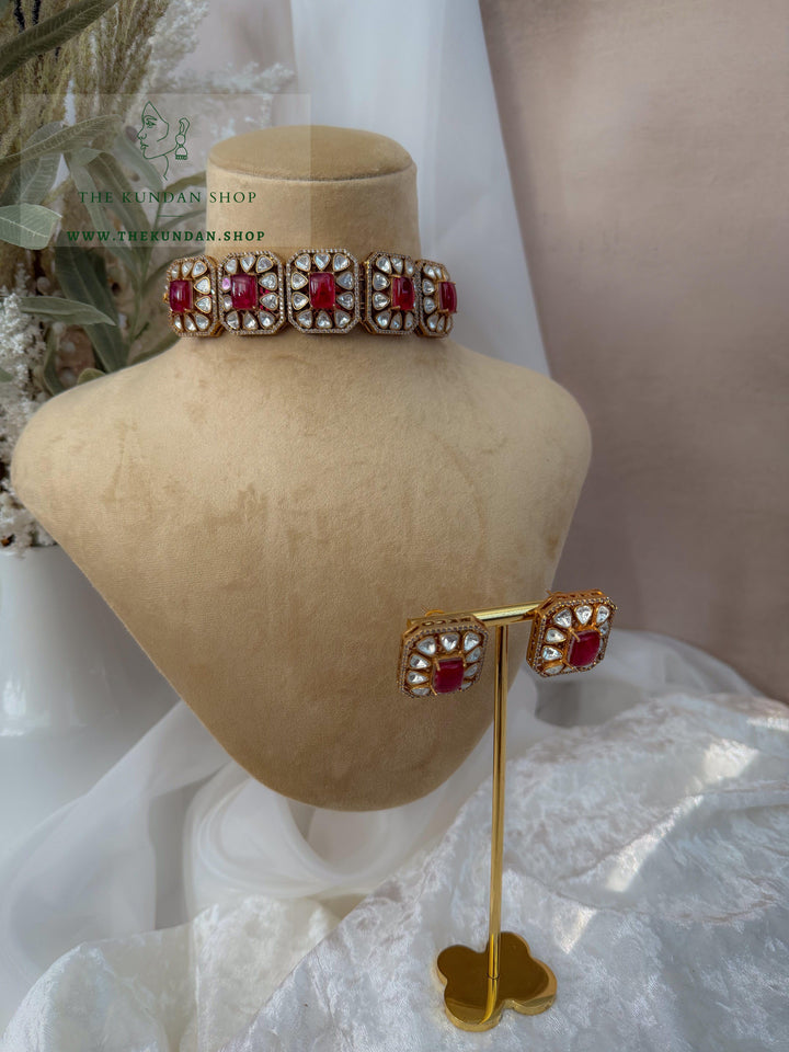 Prism in Stone // Ruby Necklace Sets THE KUNDAN SHOP 
