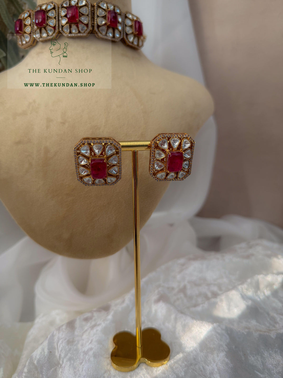 Prism in Stone // Ruby Necklace Sets THE KUNDAN SHOP 