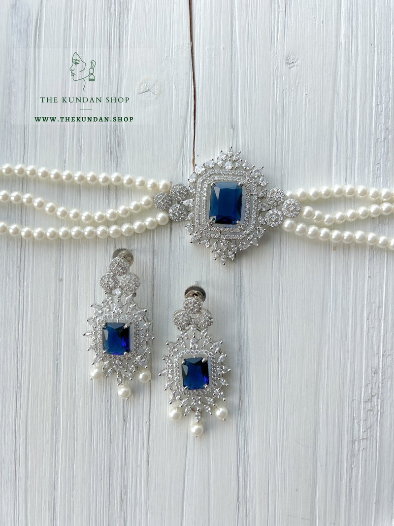 After Hours in Sapphire Necklace Sets THE KUNDAN SHOP 