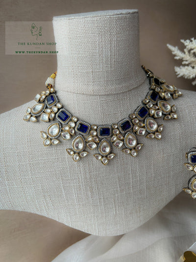 Pledged in Sapphire Necklace Sets THE KUNDAN SHOP 