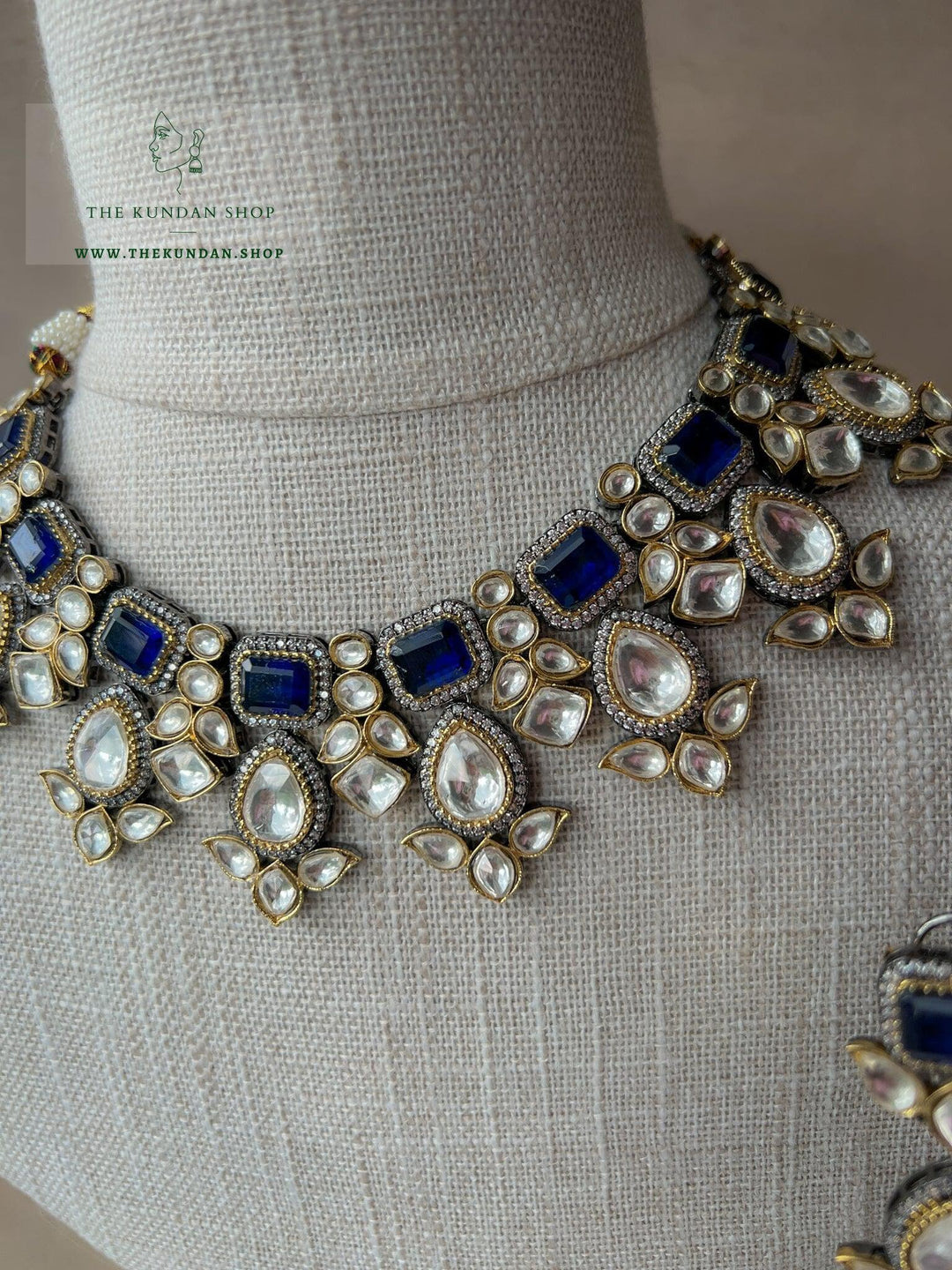 Pledged in Sapphire Necklace Sets THE KUNDAN SHOP 