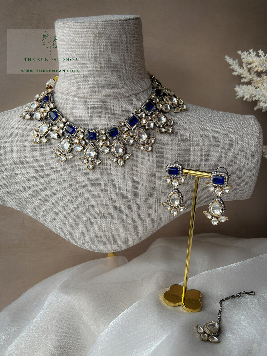 Pledged in Sapphire Necklace Sets THE KUNDAN SHOP 