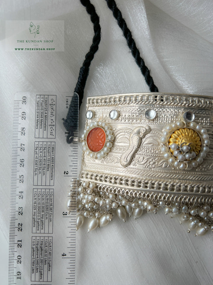 A Statement Choker // Oxidized Silver Necklace Sets THE KUNDAN SHOP 