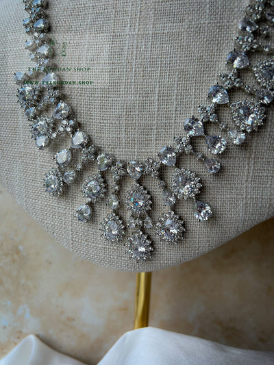 Blindsided in Silver Necklace Sets THE KUNDAN SHOP 
