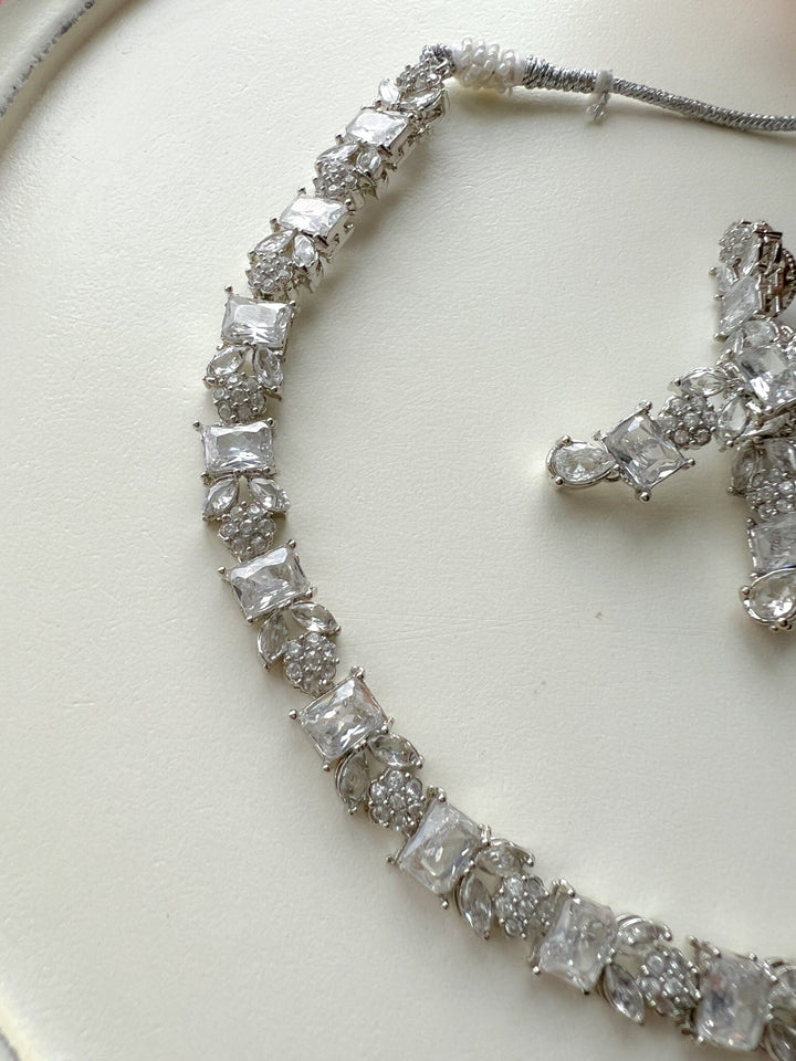 Interest Silver Necklace Sets THE KUNDAN SHOP 