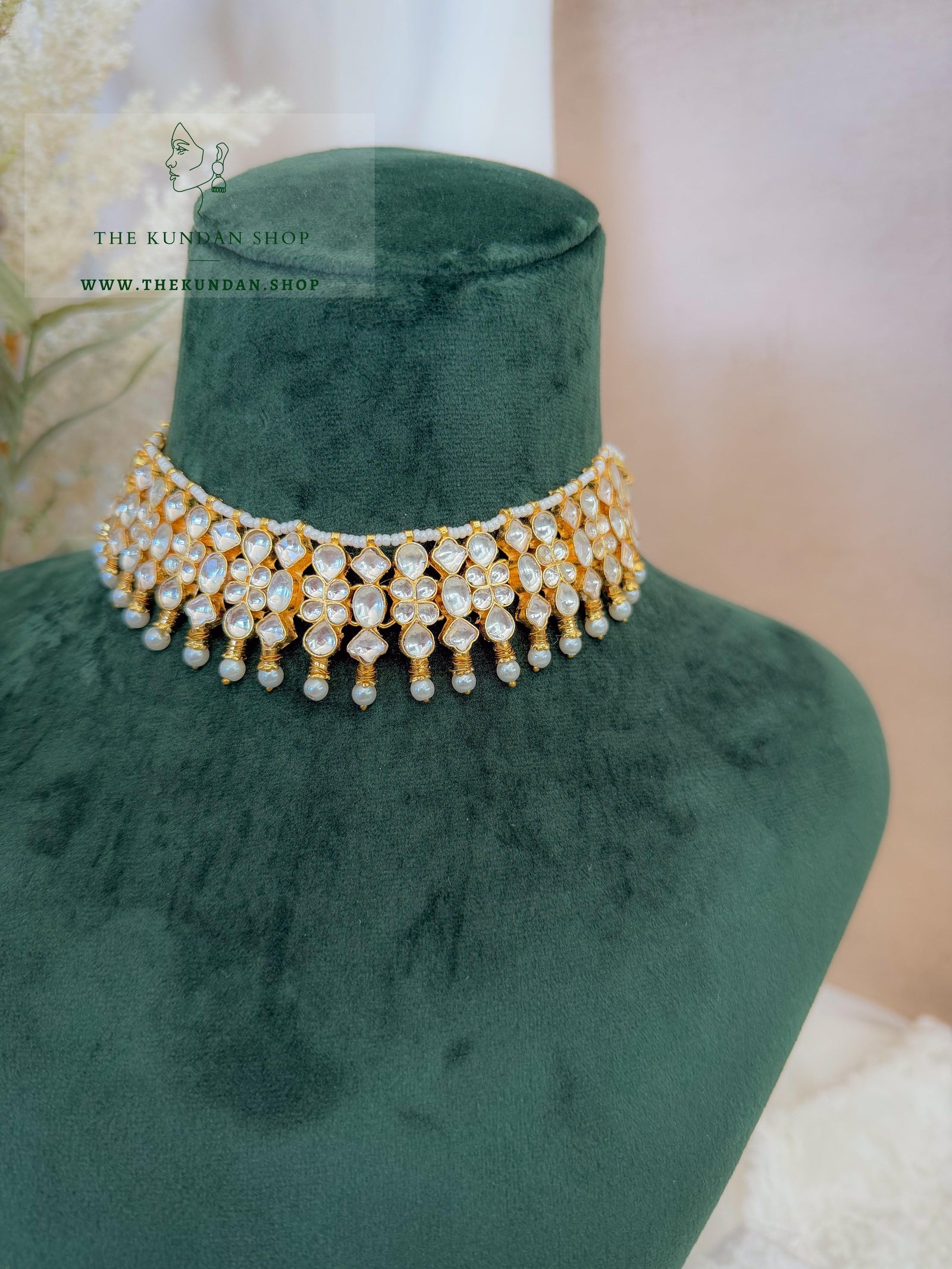 Adament in Pearl Necklace Sets THE KUNDAN SHOP 