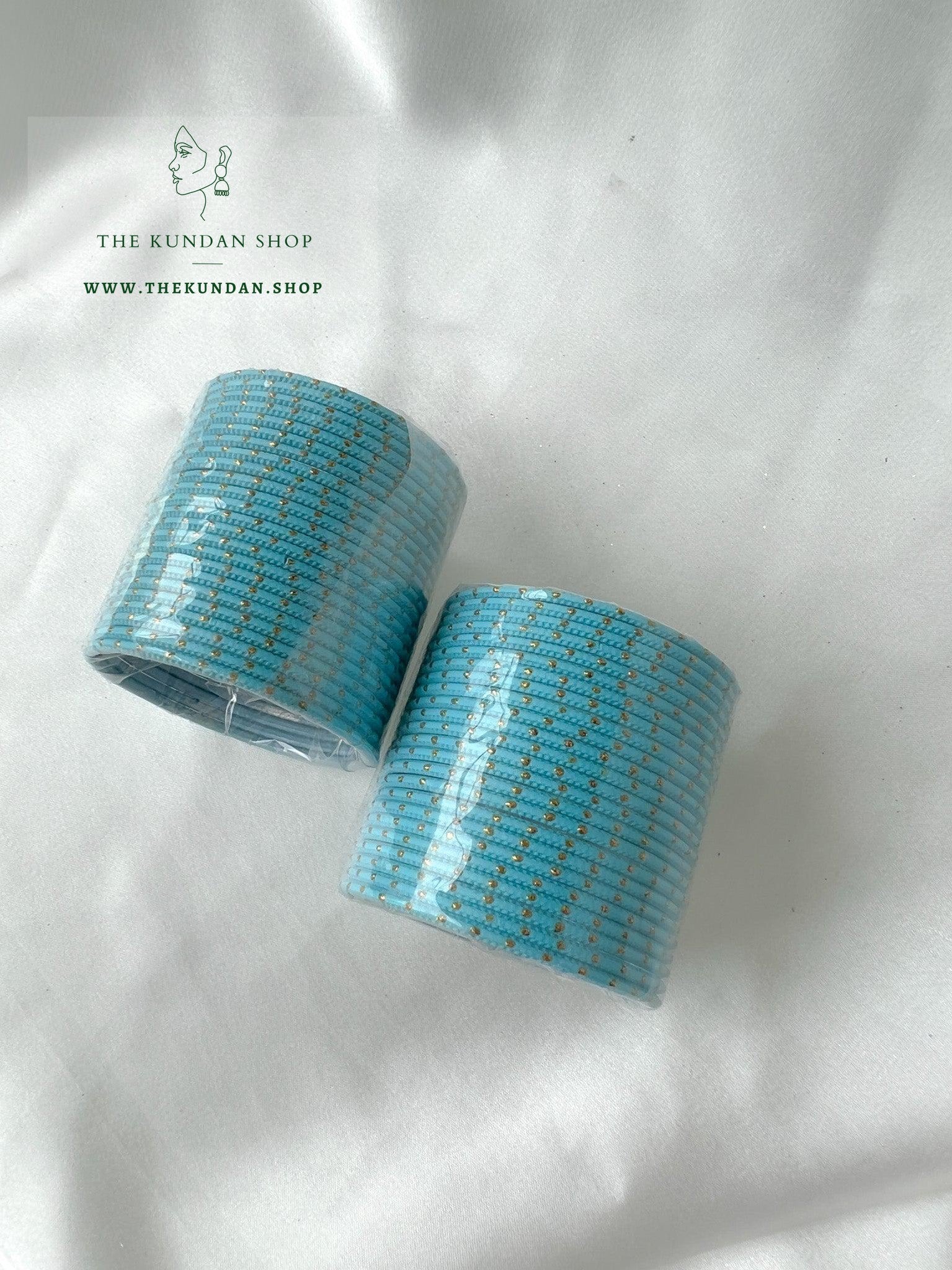 Childs Bangles in Sky Blue Bangles THE KUNDAN SHOP 
