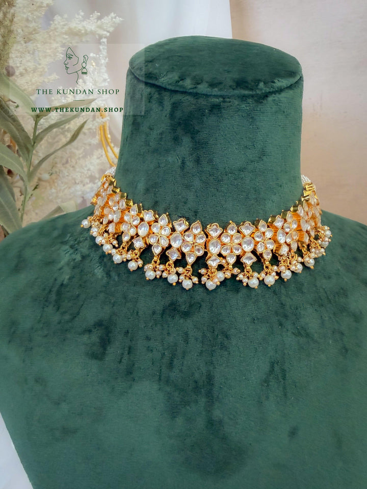 Adament in Pearl &amp; Dainty Pearl Drops Necklace Sets THE KUNDAN SHOP 