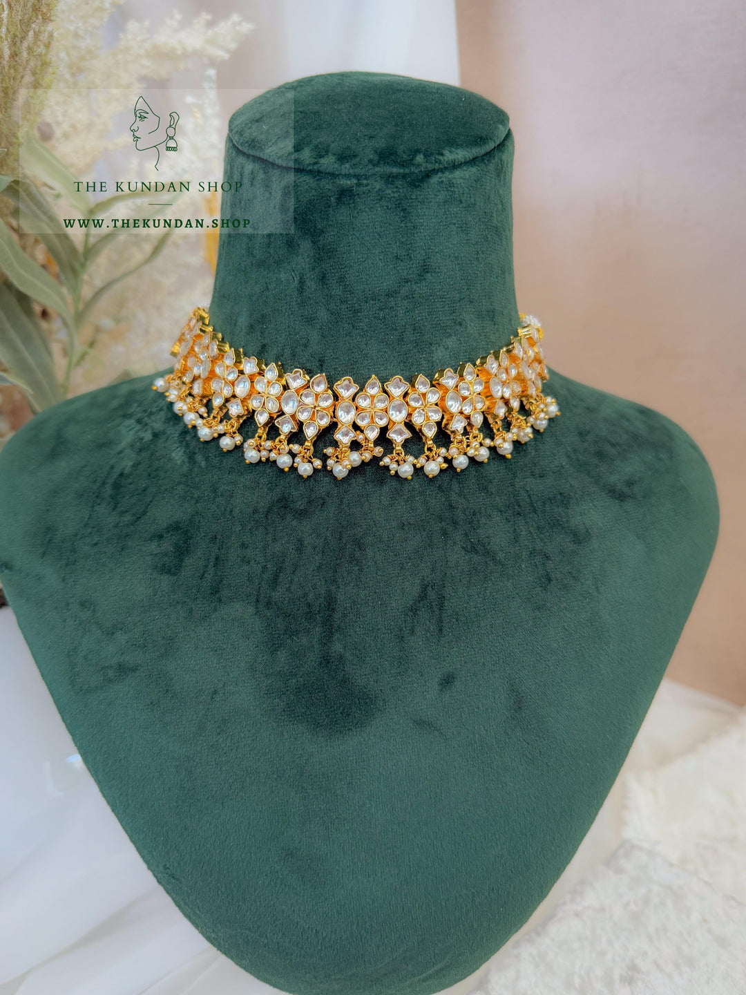 Adament in Pearl &amp; Dainty Pearl Drops Necklace Sets THE KUNDAN SHOP 