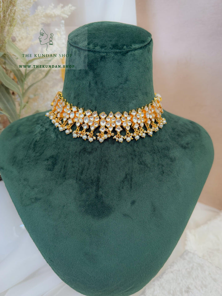Adament in Pearl &amp; Dainty Pearl Drops Necklace Sets THE KUNDAN SHOP 