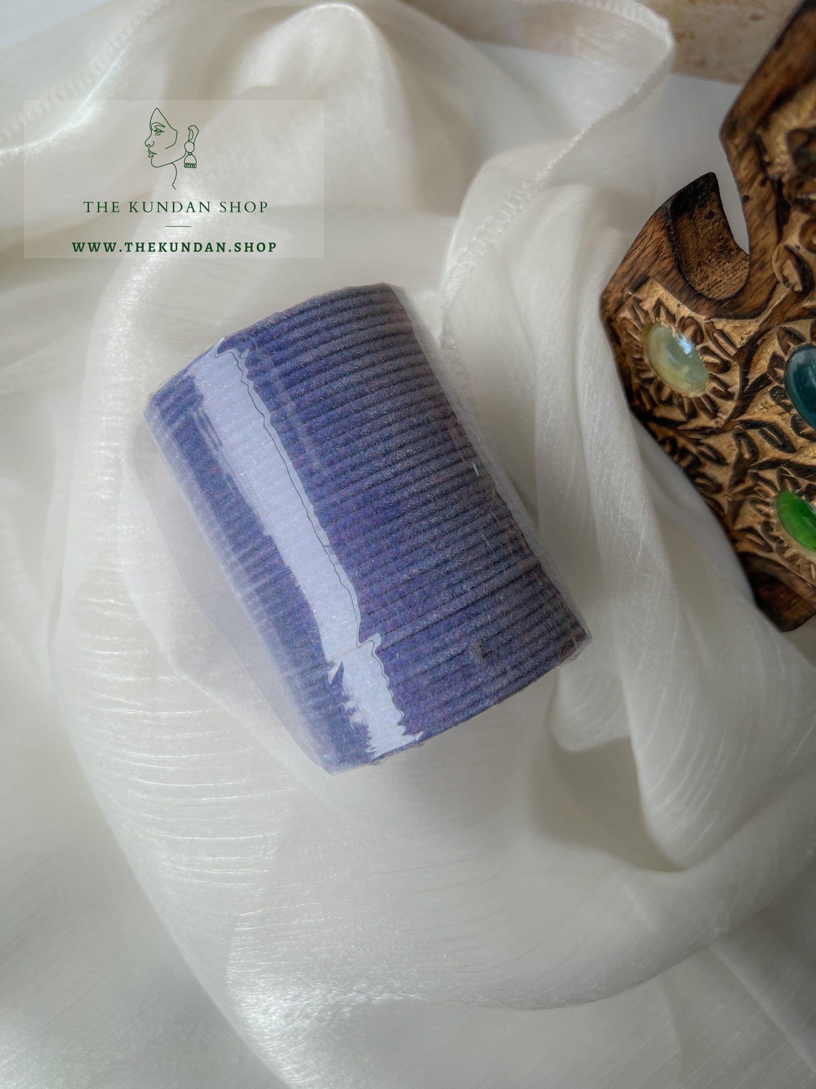 Velvet Bangles in Smokey Lilac Bangles THE KUNDAN SHOP 