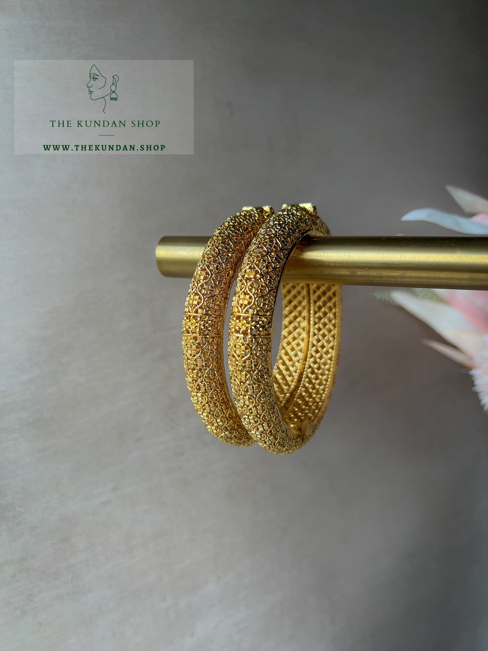 Pulling Strings in Gold Kangans Bangles THE KUNDAN SHOP 