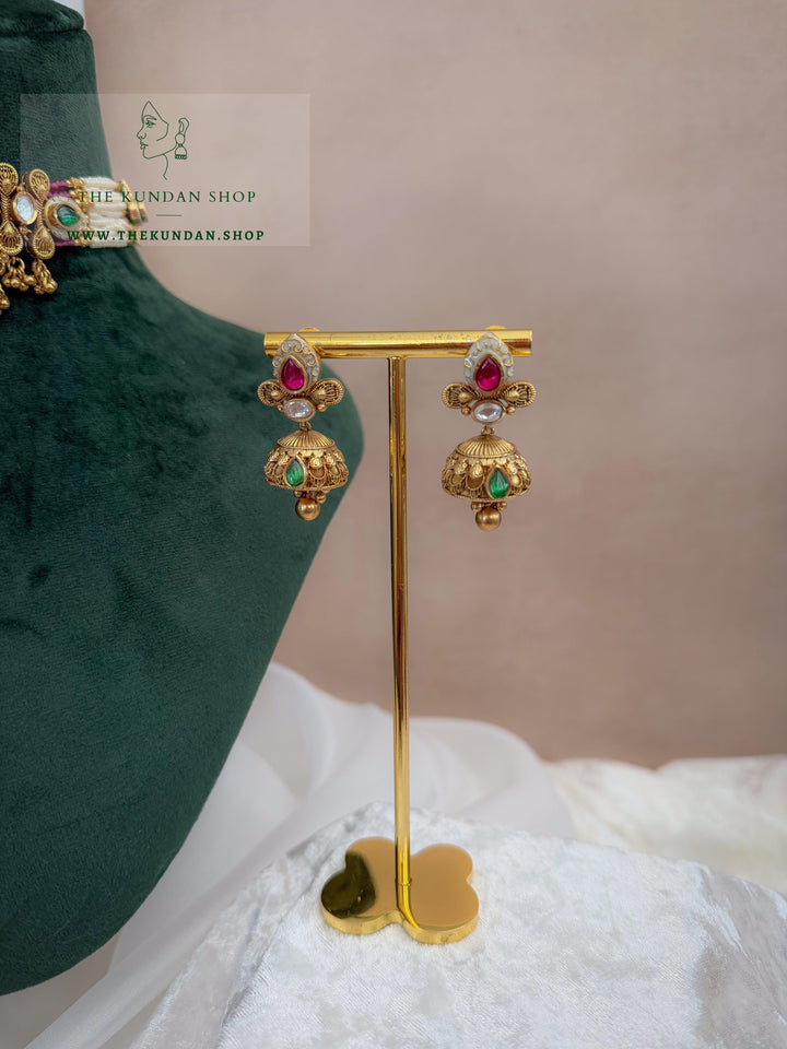 A Quiet Yes // Pink &amp; Green Necklace Sets THE KUNDAN SHOP 