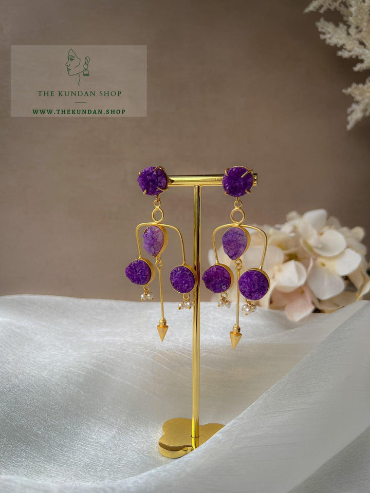 Statement Stone Drops Earrings THE KUNDAN SHOP 