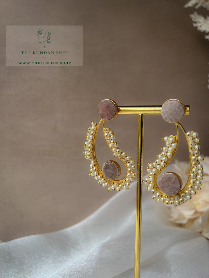 Ambi Pearl Cluster & Stones Earrings THE KUNDAN SHOP 
