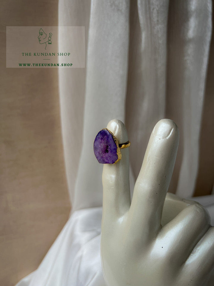 Various Stone Rings Ring THE KUNDAN SHOP Purple 