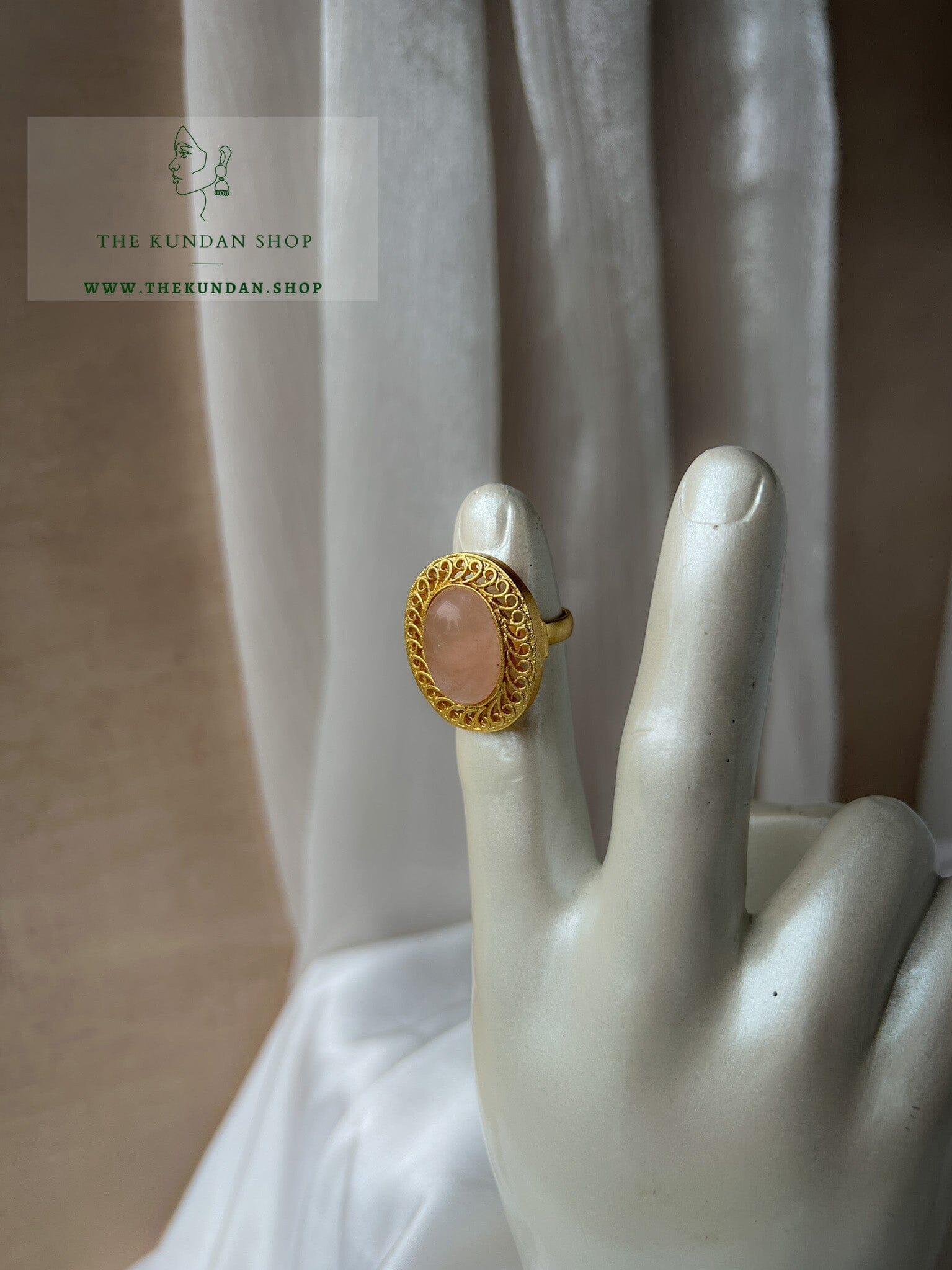 Various Stone Rings Ring THE KUNDAN SHOP Pink 