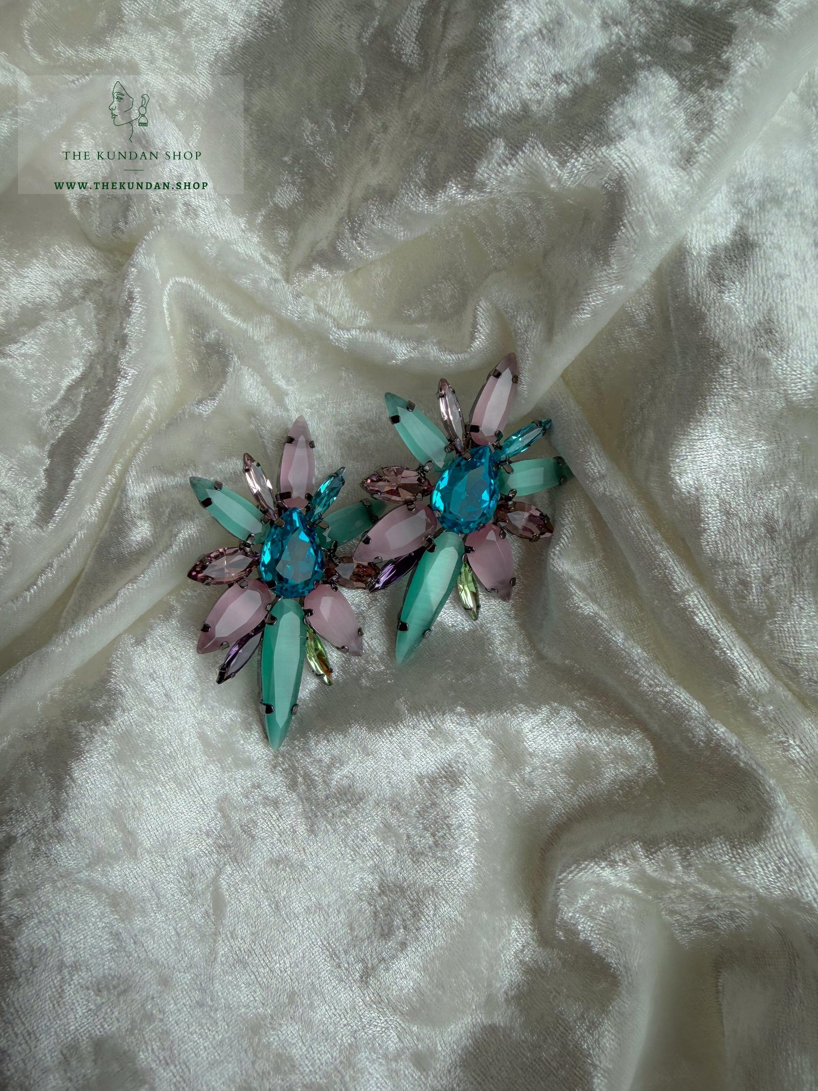 Prism Bloom Earrings THE KUNDAN SHOP 