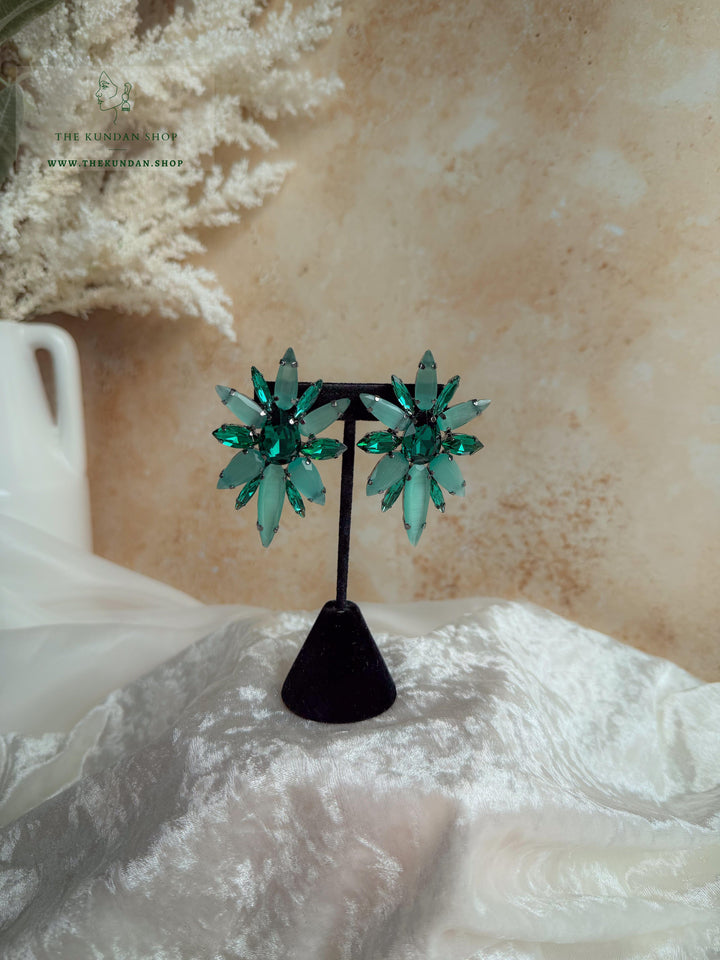 Prism Bloom Earrings THE KUNDAN SHOP Green 