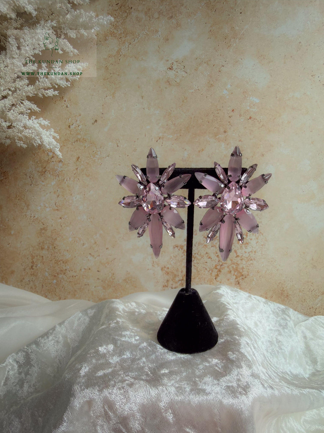 Prism Bloom Earrings THE KUNDAN SHOP Pink 