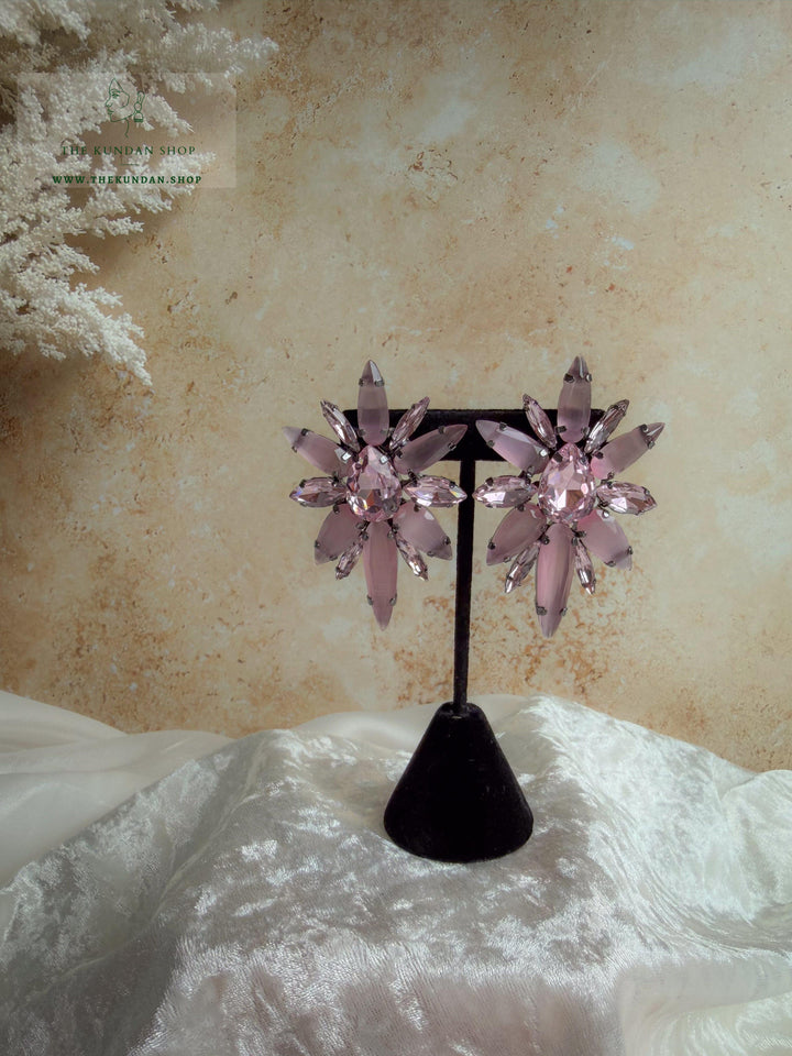 Prism Bloom Earrings THE KUNDAN SHOP Pink 