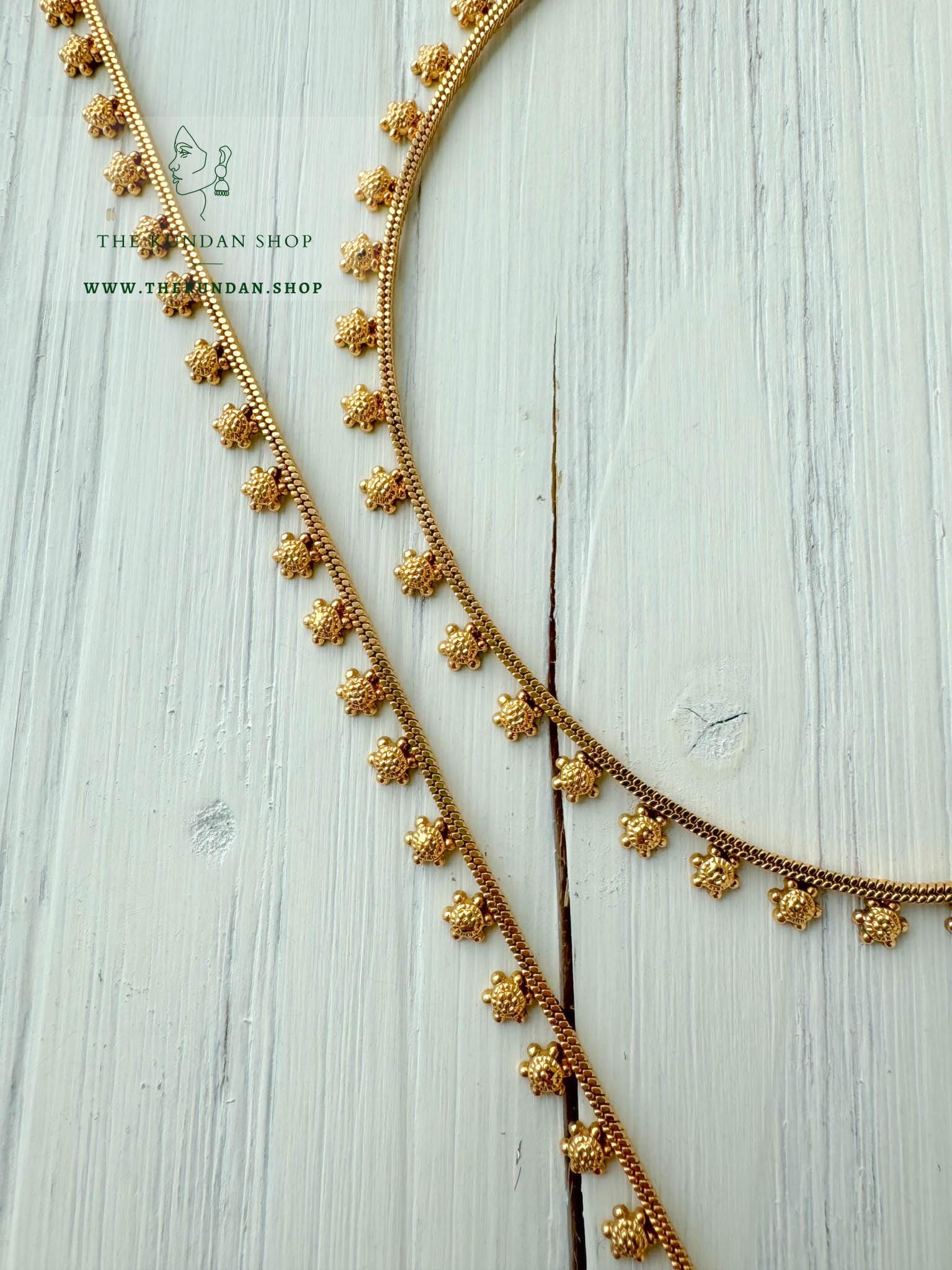 Sunshine in Golden // Dainty Anklets Anklets THE KUNDAN SHOP 