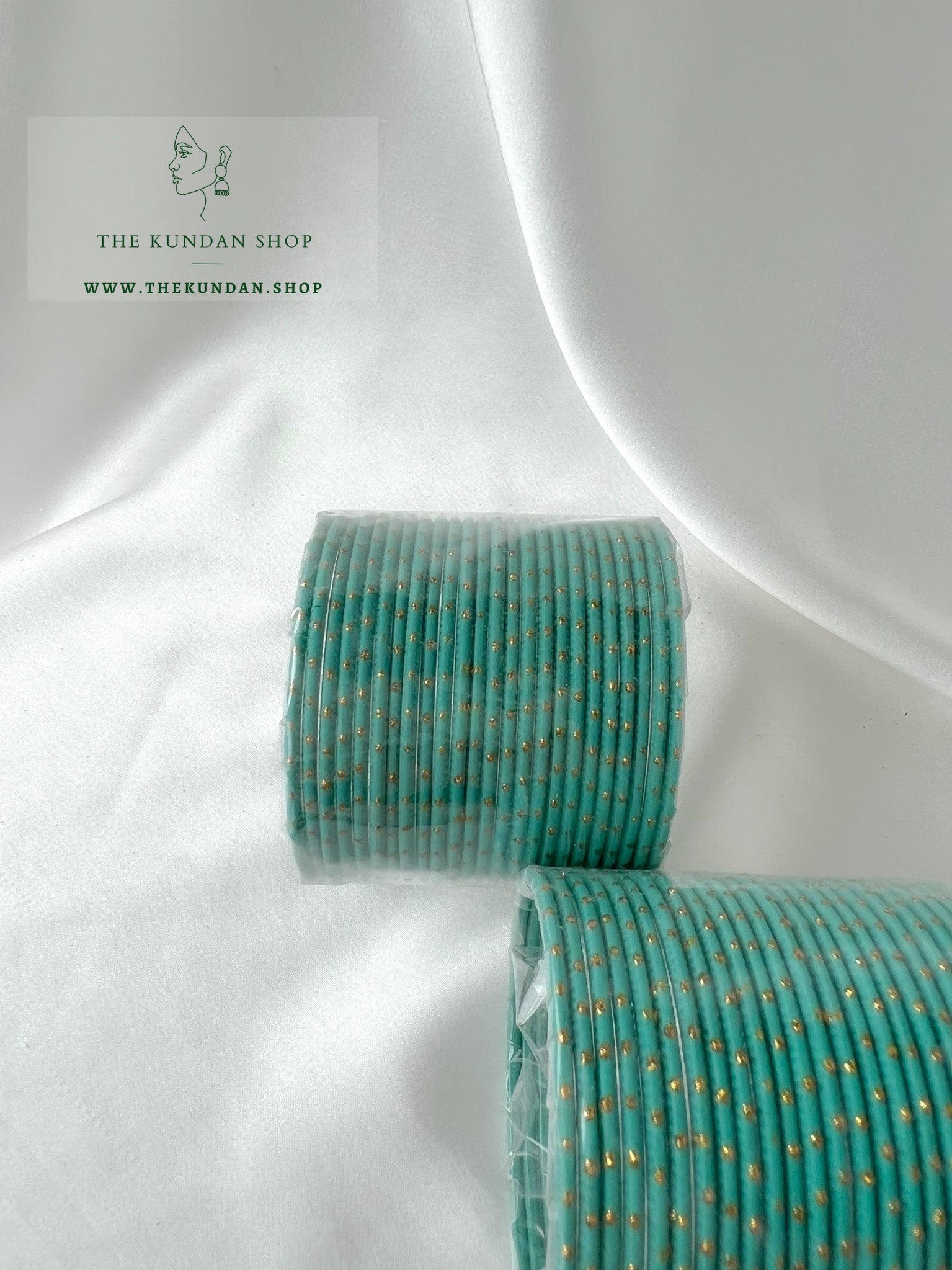 Childs Bangles in Teal Bangles THE KUNDAN SHOP 